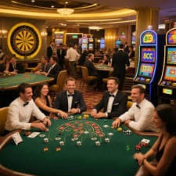 Multi-game dashboard showcasing slots, sports, and live tables